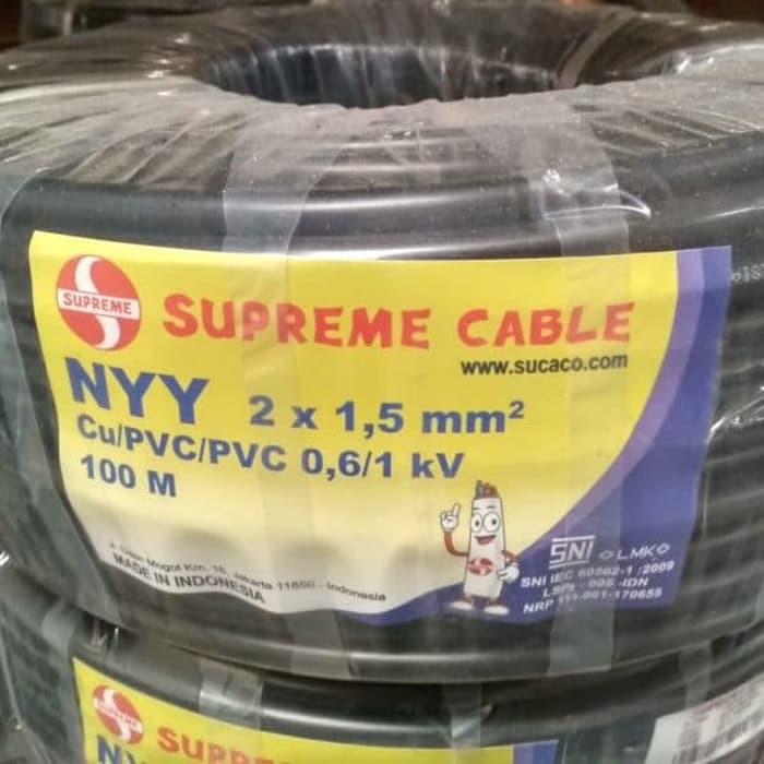 Kabel nyy 2x1.5 supreme meteran