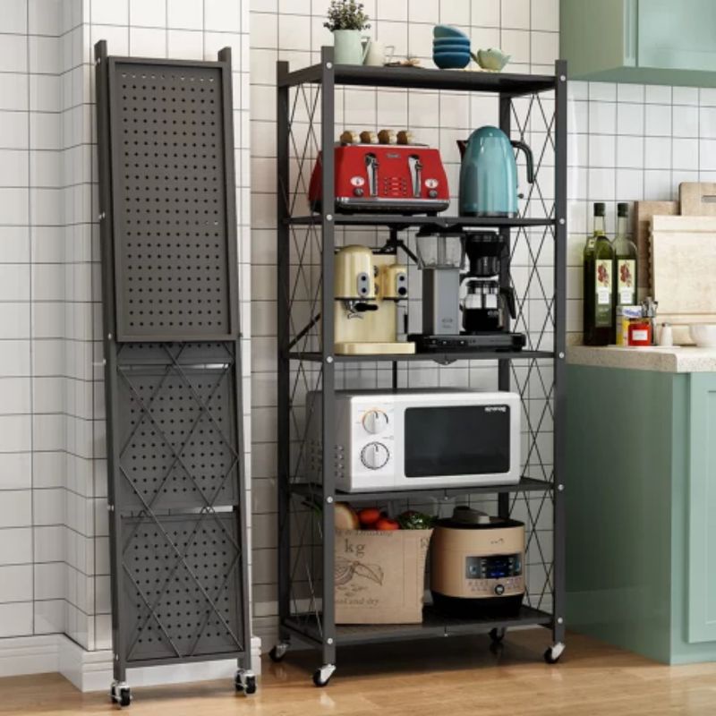 Rak dapur lipat 5 layer tanpa instalasi/Kitchen rack multi layer