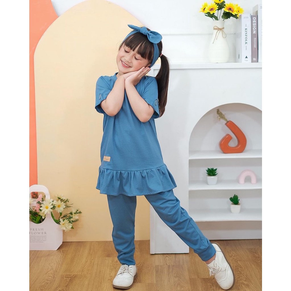 Promo SET RANA SETELAN LINEN ANAK PANJANG NEECA KIDDOS SIZE 3-5 tahun Keren