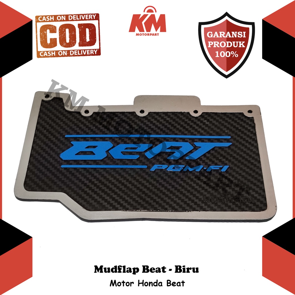 Mudflap Mud Flap Beat Fi Penahan Lumpur Model Karbon Pelindung Motor Aksesoris Variasi Beat