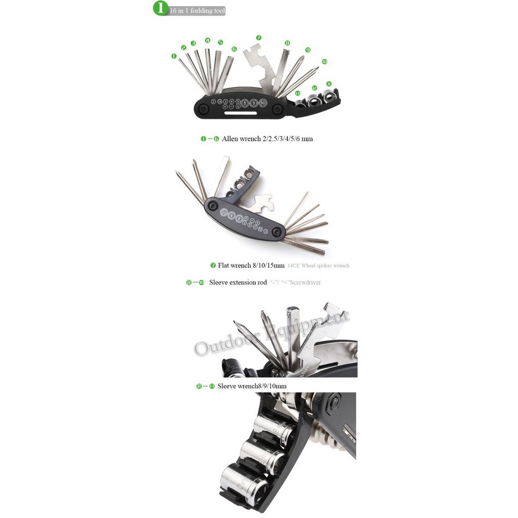 Alat Perlengkapan Reparasi Sepeda Tambal Ban Portable