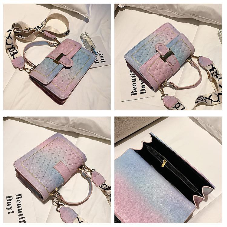 BJ15315 - BLACK/RAINBOW - TAS SLEMPANG JINJING TOTEBAG HANDBAG TAS WANITA FASHION IMPORT MODIS ELEGAN TERMURAH TERLARIS TERBARU BAGSTORE JAKARTA TAS BATAM ELJ5315