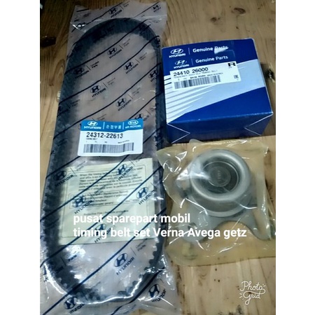 paket timing belt set Verna Avega getz asli hyundai timing belt set hyundai Verna Avega getz asli