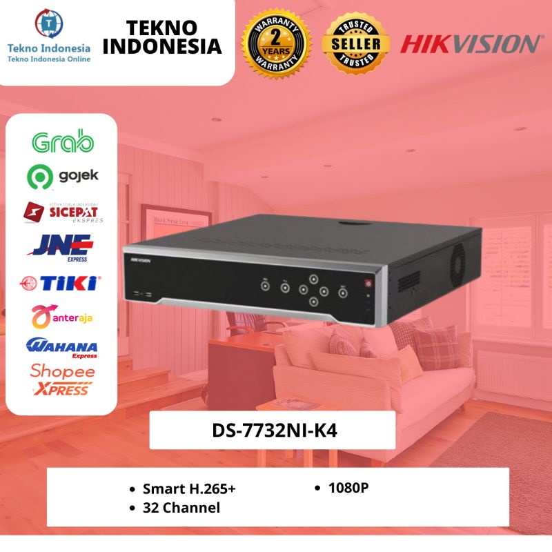 HIKVISION DS-7732NI-K4 NVR 32CH 32 Channel CCTV 4K DS7732NI-K4