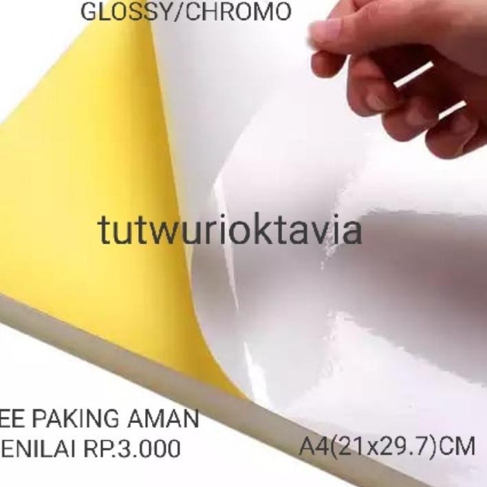 

HOT SALE!! (iue-234) Kertas stiker glossy/mengkilap isi 20 lembar ukuran A4