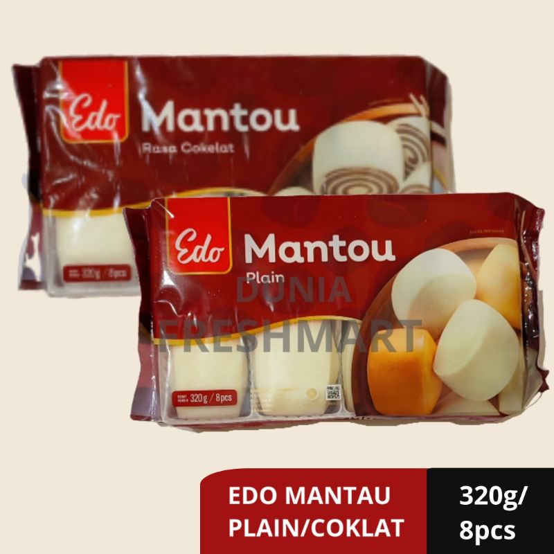 

Edo Mantau rasa coklat dan plain 320gr/8pcs MANTOU PAO PAU BAKPAO BAKPAU PLAIN/COKLAT BAKPAU