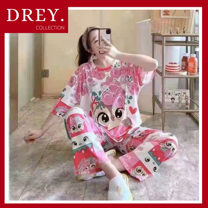 Set Piyama Wanita Polos Perset Baju Tidur Wanita Dewasa Sexy Jumbo Murah Bahan Kaos Lengan Panjang J