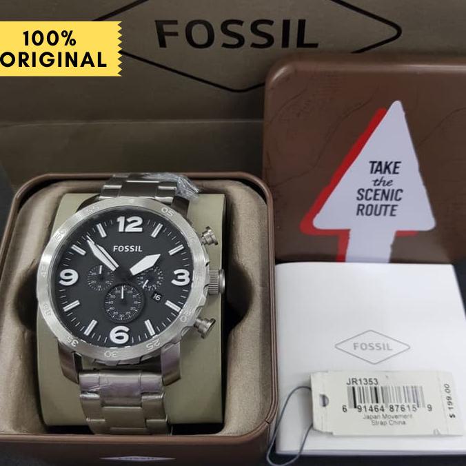 (100% ORIGINAL) Jam Tangan FOSSIL Pria JR1353 Fullset Tinbox 50mm