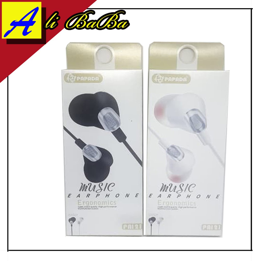 Headset Papada PA121 With Earbuds In - Ear Earphone Super Bass Handsfree Pappada PA121 - Hanset