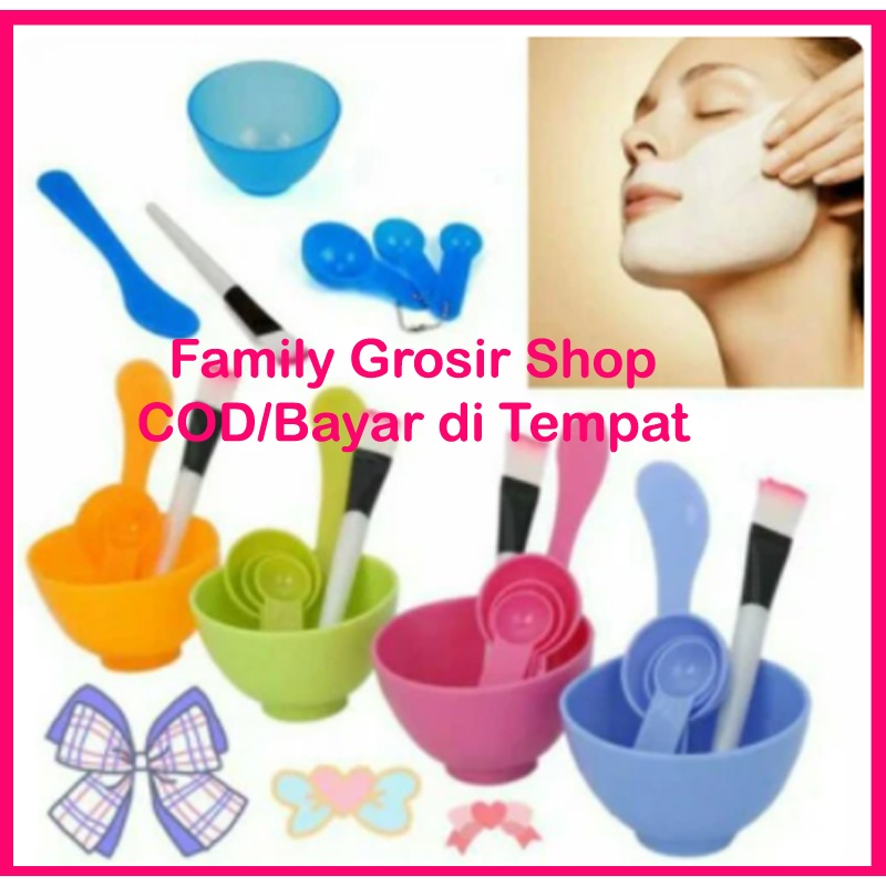 MANGKOK MASKER SET BOWL 6 IN 1 MANGKOK KOSMETIK KECANTIKAN KUAS MASKER