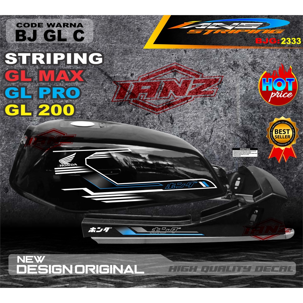 STRIPING COSTUM GL PRO TERBARU / STIKER MOTOR GL TERMURAH / STRIPING MOTOR GL 100 / STIKER MOTOR