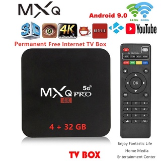 Quality Guaranteed MXQ PRO Smart TV Box 5G caja de TV Android Quad Core Internet TV Box 2.4G Wifi 4K 3D RAM 2+16GB & 4+32GB & 8+64GB Free TV Channels Set Top TV Box