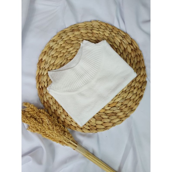 Manset Leher Rajut Premium-Broken white