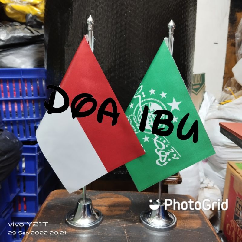 

best seller tiang stenlis meja+bendera NU+INDONESIA