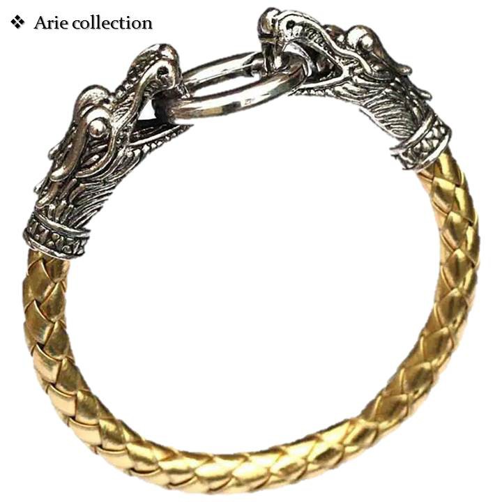 gelang naga terbaru untuk pria dan wanita warna gold( emas)