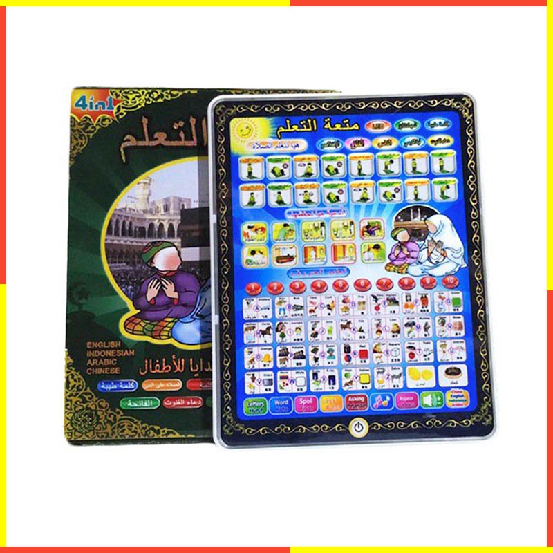 Mainan Edukasi Anak Muslim Playpad 4 Bahasa Belajar Arab Indonesia Inggris Mandarin  Kado Ulang Tahu