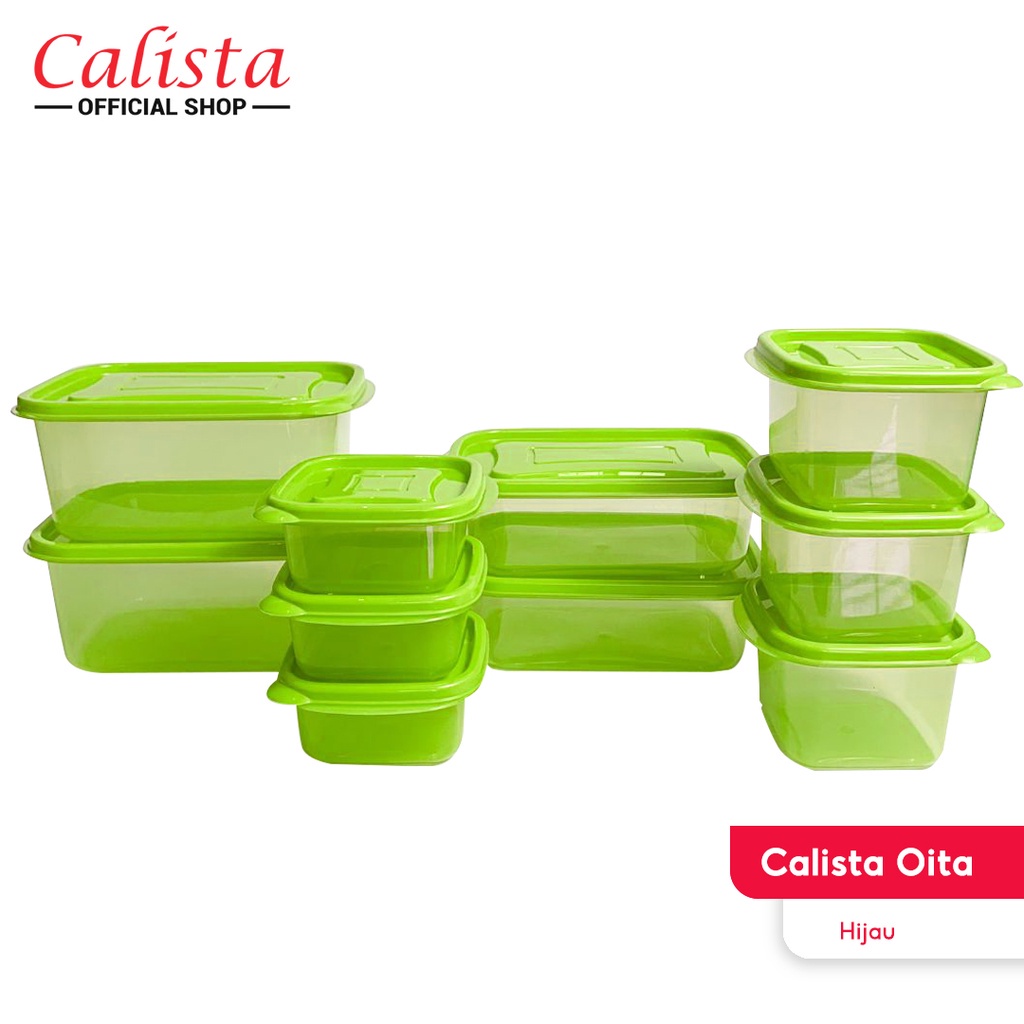 TOPLES SET CALISTA OITA 10 PCS FOOD KONTAINER KULKAS DAN FREEZER TEMPAT PENYIMPANAN MAKANAN SET KOTAK MAKANAN FOOD PREPARASI