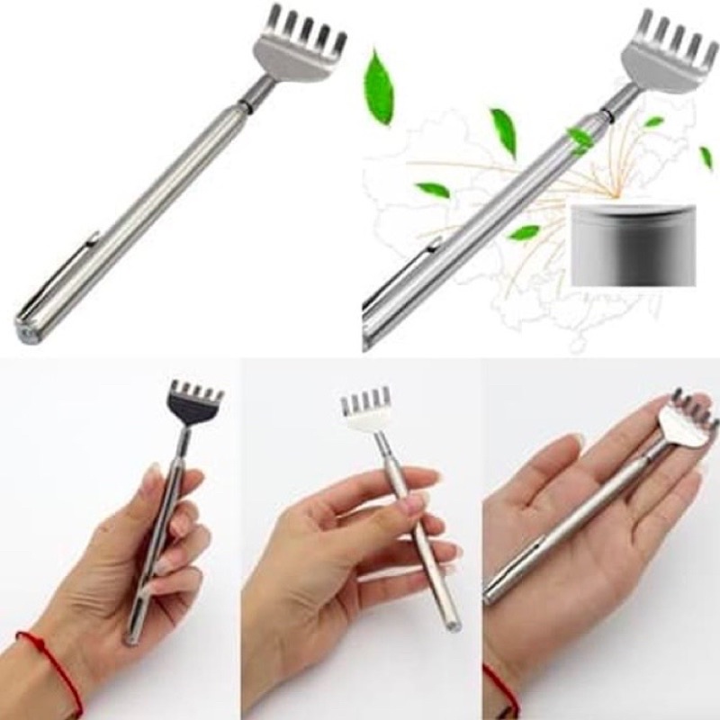 Alat Garuk Punggung Stainless Stell Back Scratch Penggaruk Punggung Tongkat