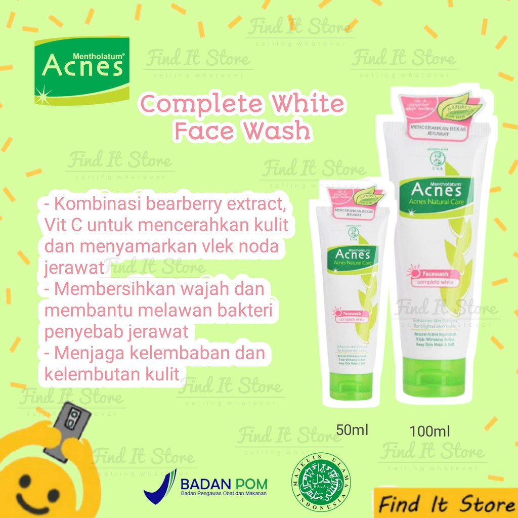 Acnes Natural Care Treatment | Facial Wash Series | Sabun Wajah untuk Kulit Berjerawat | Acne Care