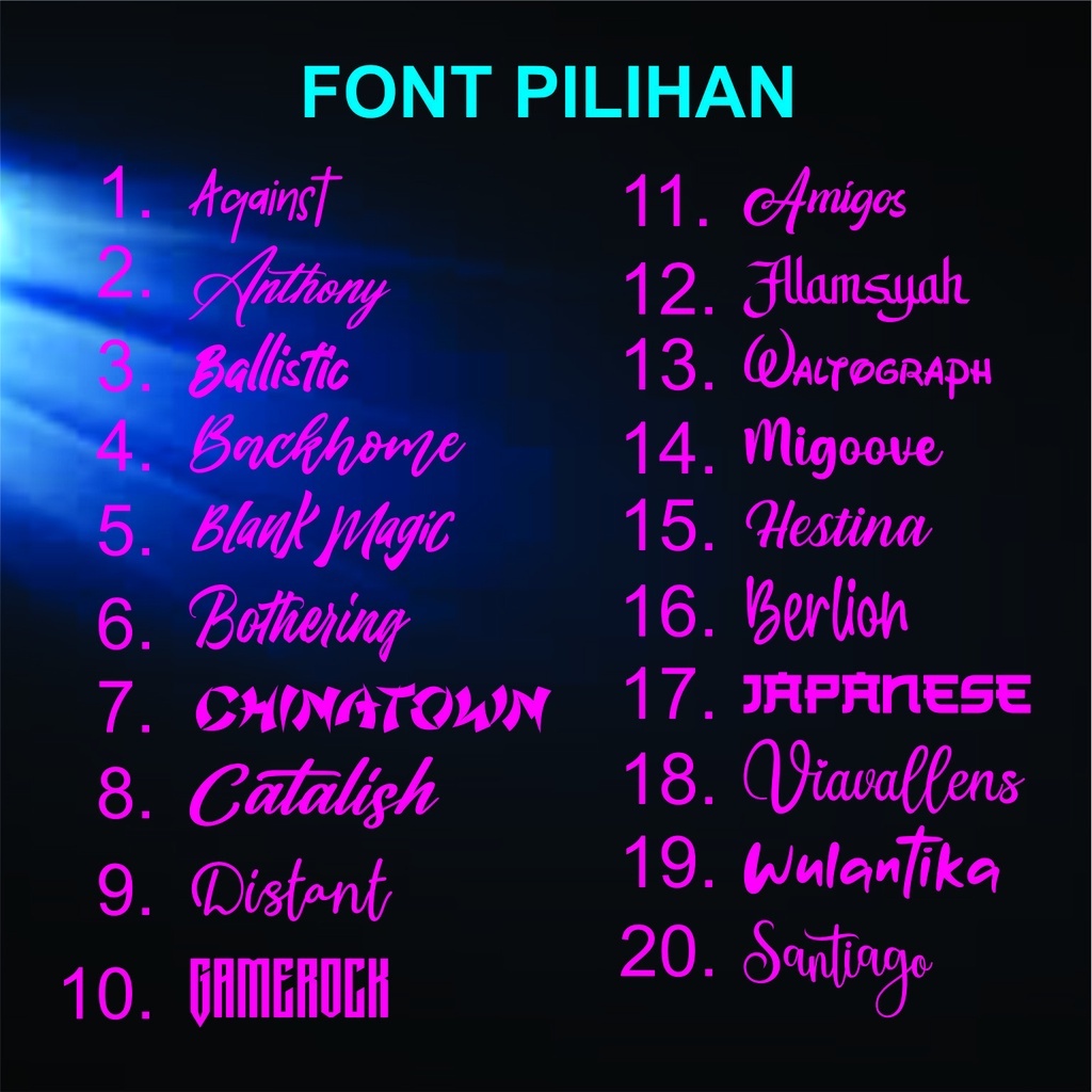 

Sticker Custom, Sticker Hologram, Sticker Cutting, Stiker Nama, Stiker Metalik, Stiker Oracal