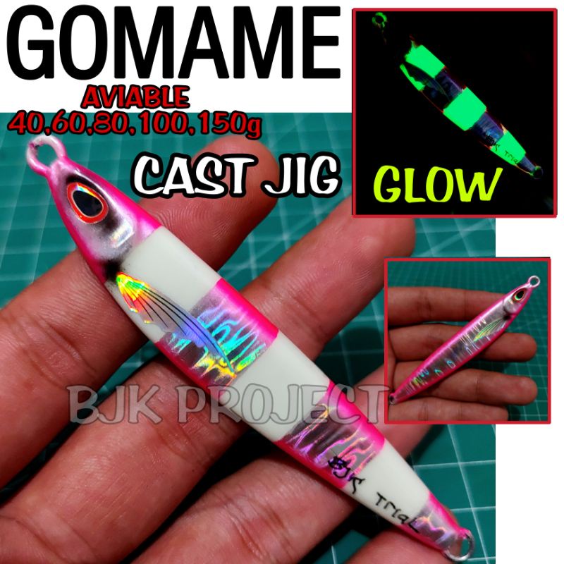 METAL JIG GOMAME 100g PINK ZEBRA GID BJK PROJECT
