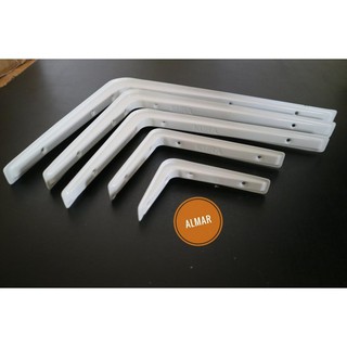 PROMO Siku Besi  L Tebal Putih 80 x 120 mm Braket Penyangga  