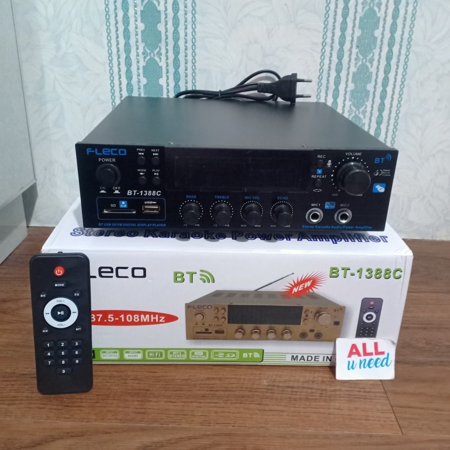 Amplifier Fleco BT-1388C - Ampli Fleco 1388C - Amplifier Bluetooth Ampli Model baru BESAR