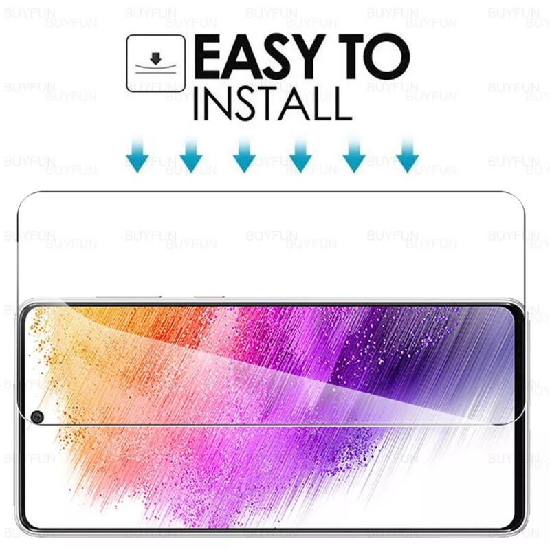 TEMPERGLASS CLEAR SAMSUNG GALAXY A73 5G 9H TEMPERED GLASS BENING SCREEN PROTECTOR ANTI GORES