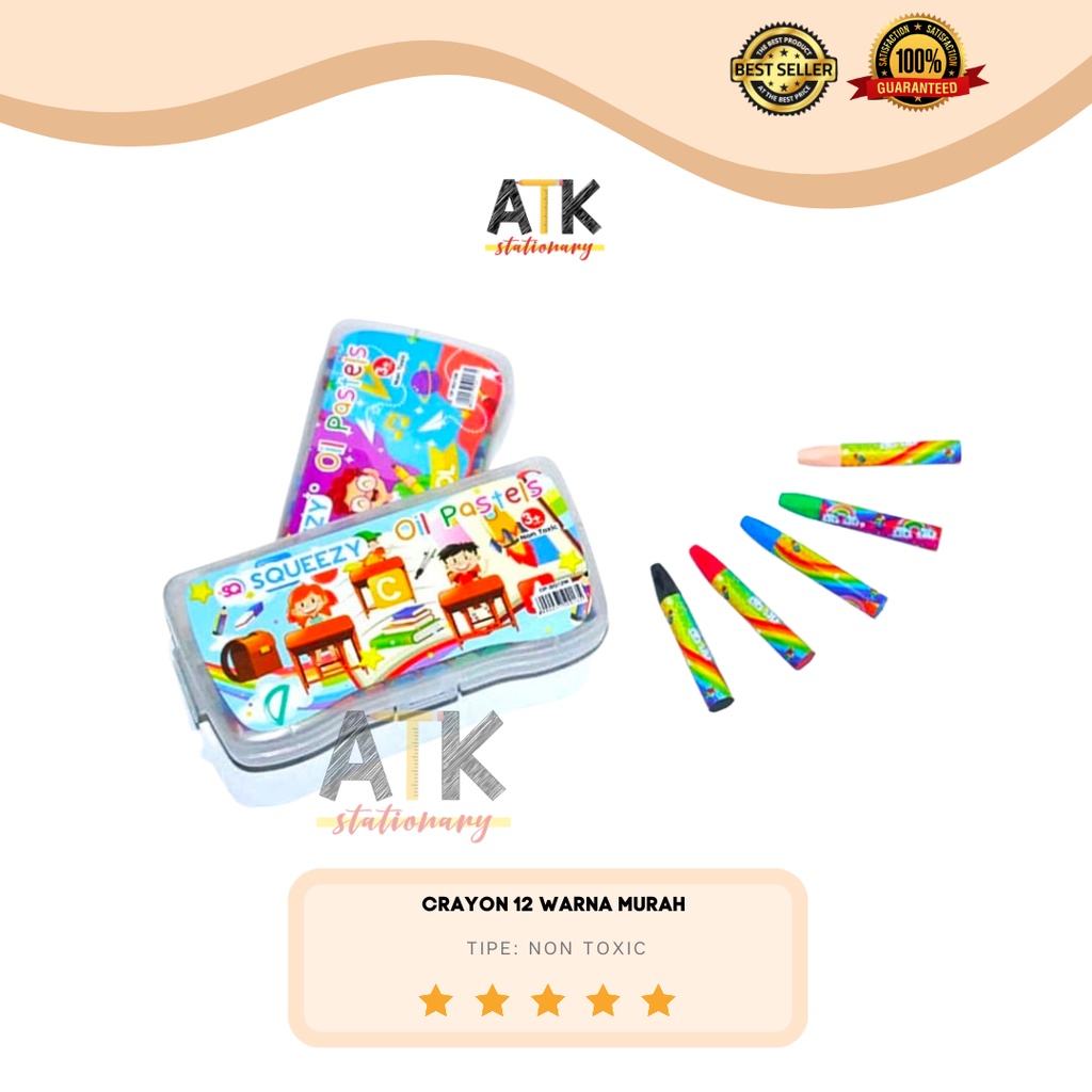 

Crayon 12 Warna Oil Pastel Murah, Krayon atk