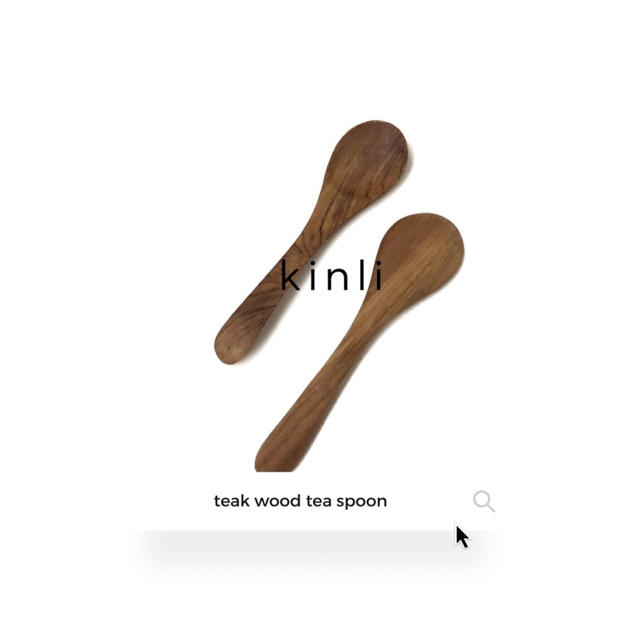 sendok teh kopi bumbu kayu jati round wooden tea spoon coffee spoon