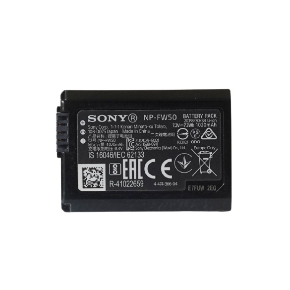 Battery Sony NP-FW50 Original for NEX5/NEX5N/NEX5R/NEX-6/NEXC3/NEXF3/NEX-3N/NEX7/A33/A55/A6000