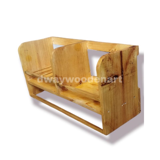 Rak piring kayu minimalis