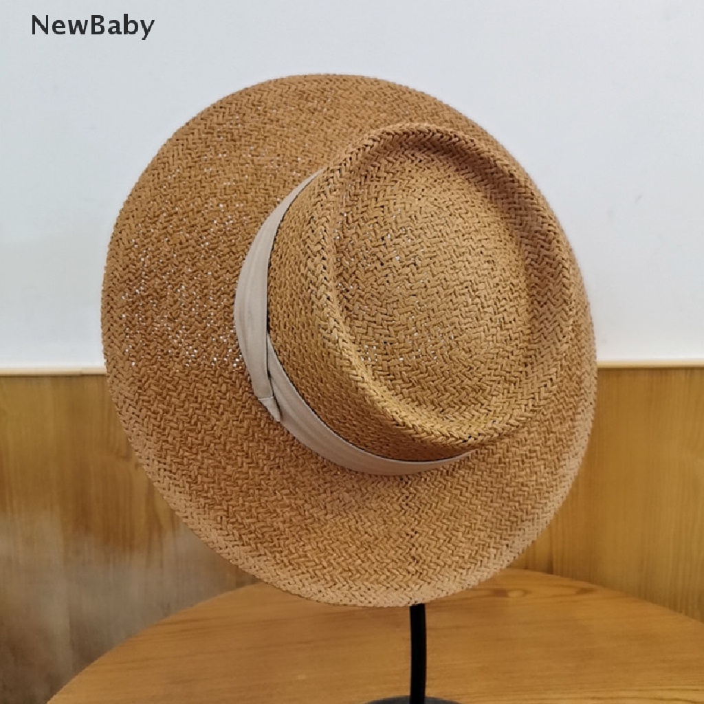 Topi Pantai Bahan Jerami Alami Untuk Bayi Lakilaki