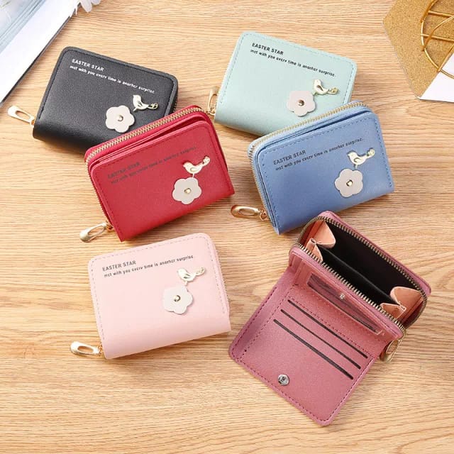 Fy Dompet Lipat Mini Wanita Dompet Wanita Motif Bunga Ala-Ala Korea Import Real Pict