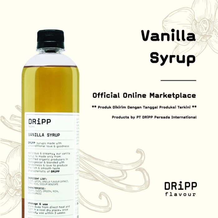 

(BISA COD) DRiPP Vanilla Syrup ( Sirup Vanila )