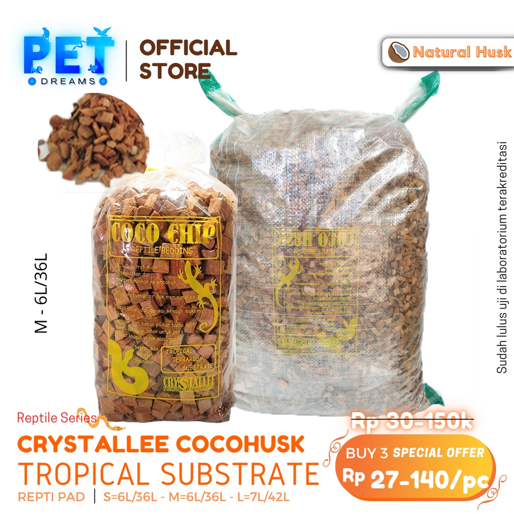 PROMO COCO HUSK COCO CHIP COCO PEAT COCO STICK ALAS KANDANG REPTIL PLANTATION SOIL REPTILE SABUT KELAPA BEDDING SULCATA TORTO KADAL