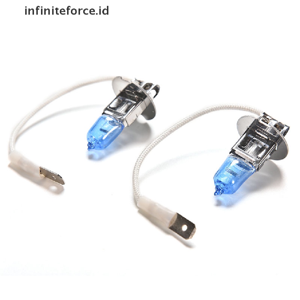 (Infiniteforce.Id) 2pcs Lampu Depan Halogen H3 Super Terang 12v 55w Warna Putih Untuk Mobil