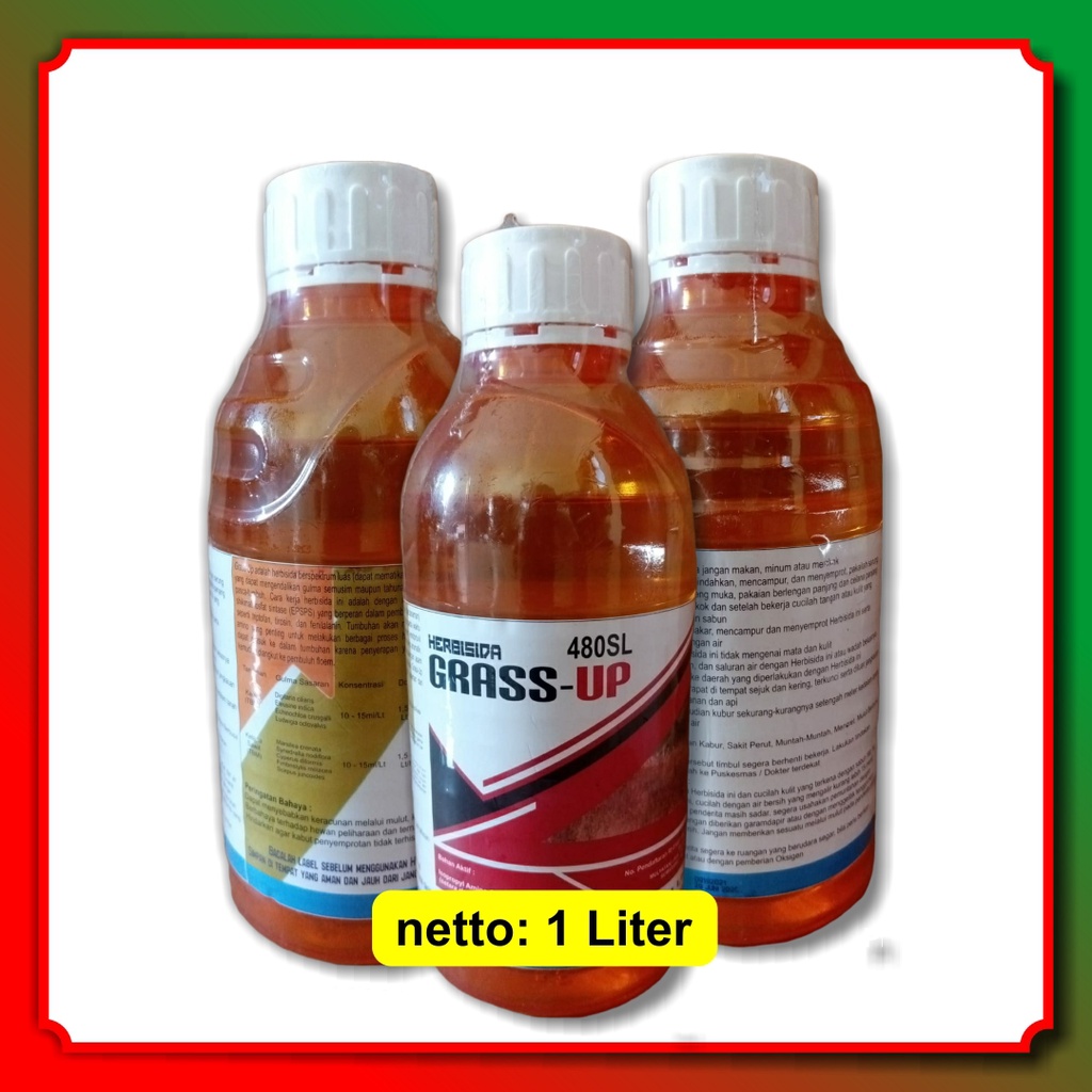 Herbisida Glifosat GRASS-UP 480SL 1000 ml - Obat Racun Rumput Sistemik Mati Akar / Termurah / Pembas