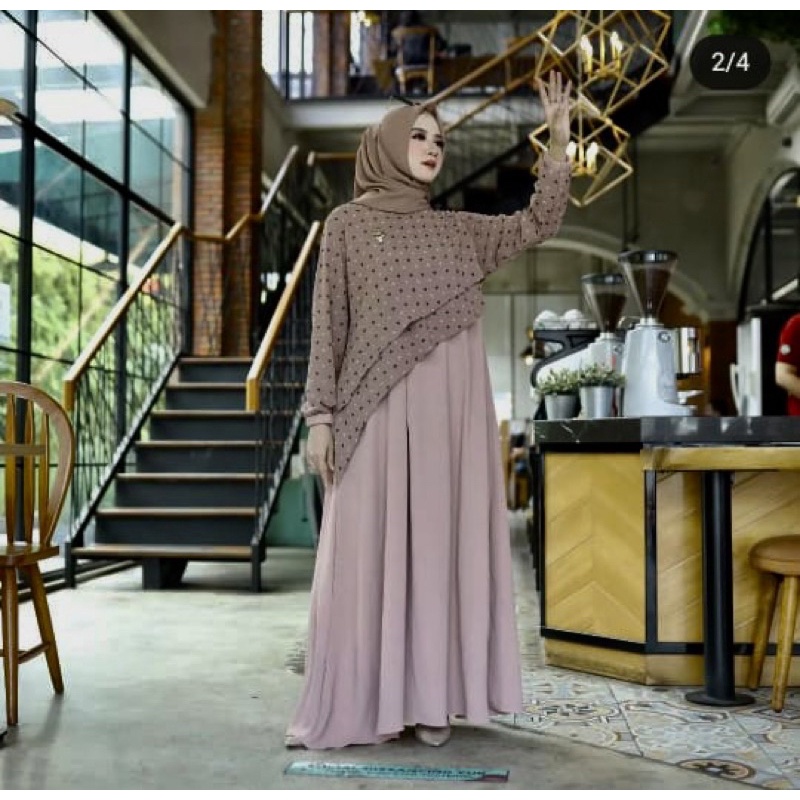 Gamis rubiah mix crincle