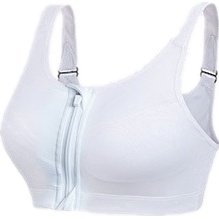 Seamless Sport Bra Zipper pakaian Dalam Wanita/gym bra/senam bra 801-Putih