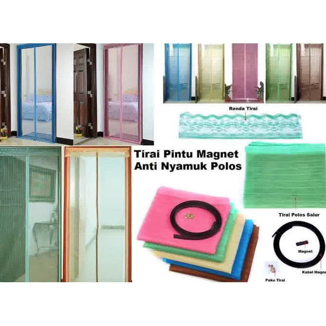 TERL4RI555 Mosquito Curtain Magic Mesh Tirai Pintu  