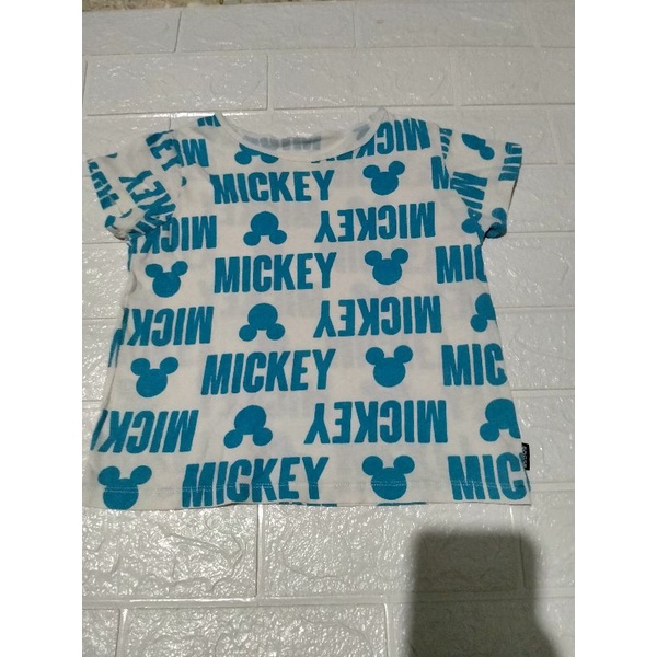 Preloved Kaos Bonds Mickey White Blue Preloved Bonds Mickey Crew Tee Preloved Kaos Bayi Bonds Baby P