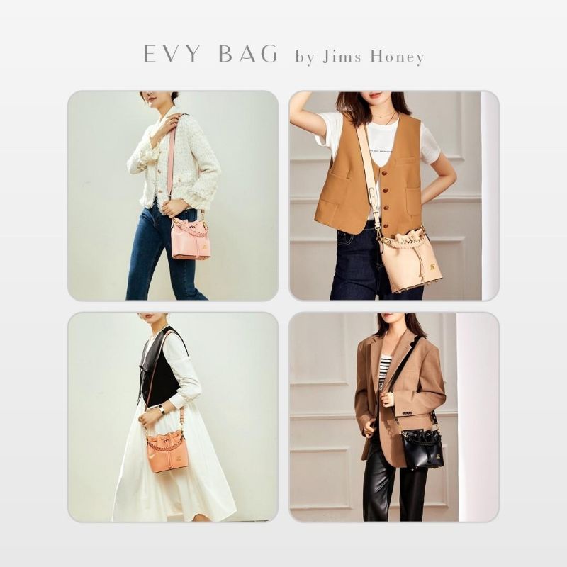 EVY BAG JIMS HONEY ORI TAS SELEMPANG WANITA IMPORT FASHION CEWEK KOREA BUCKET SLING BAG BAHU MURAH