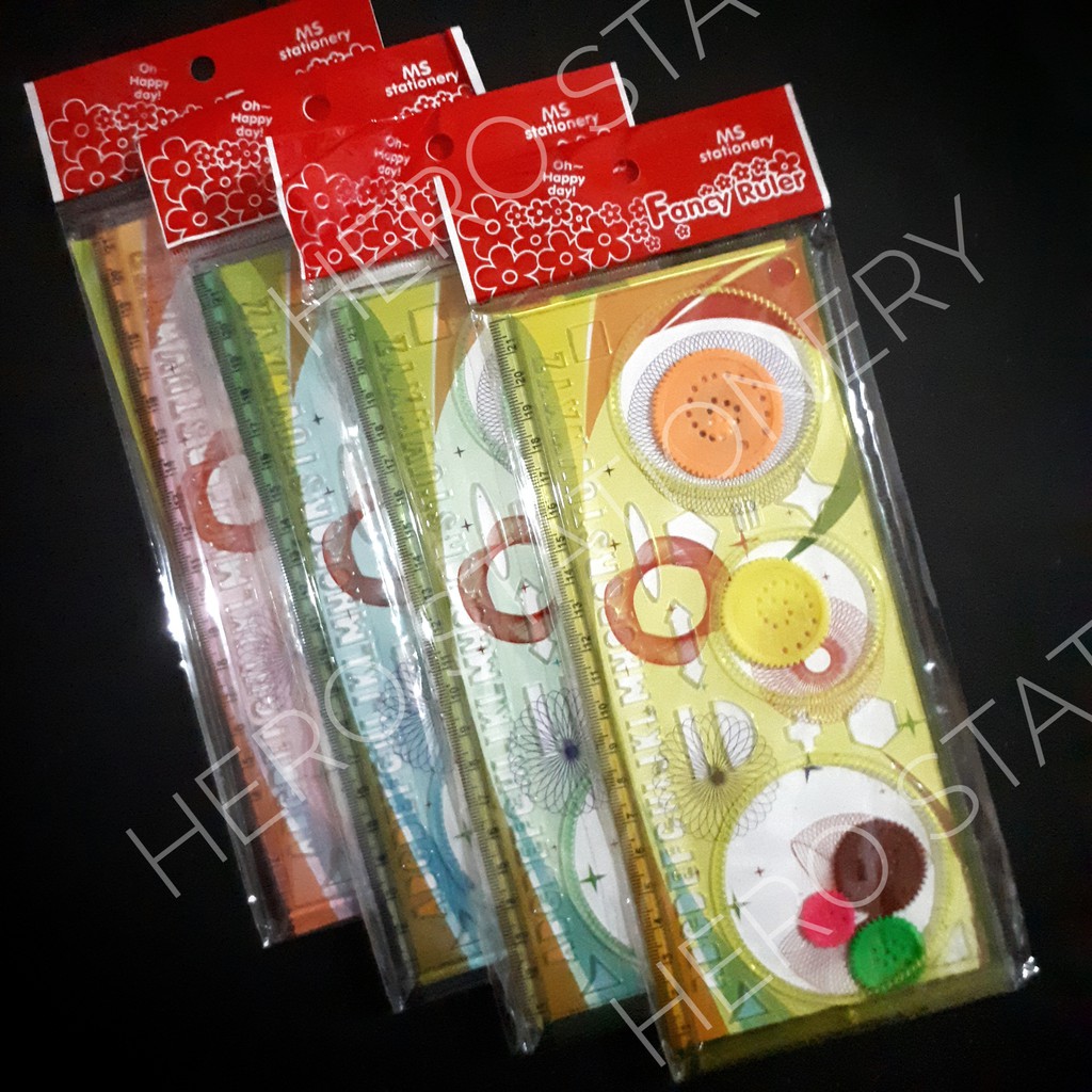 

Rotary ruler penggaris cetakan huruf dan rotari 21 cm