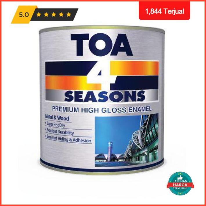 

Dekorasi Rumah Cat Minyak Kayu&Besi Toa 4 Season Premium High Gloss Enamel White 1 Kg Promo