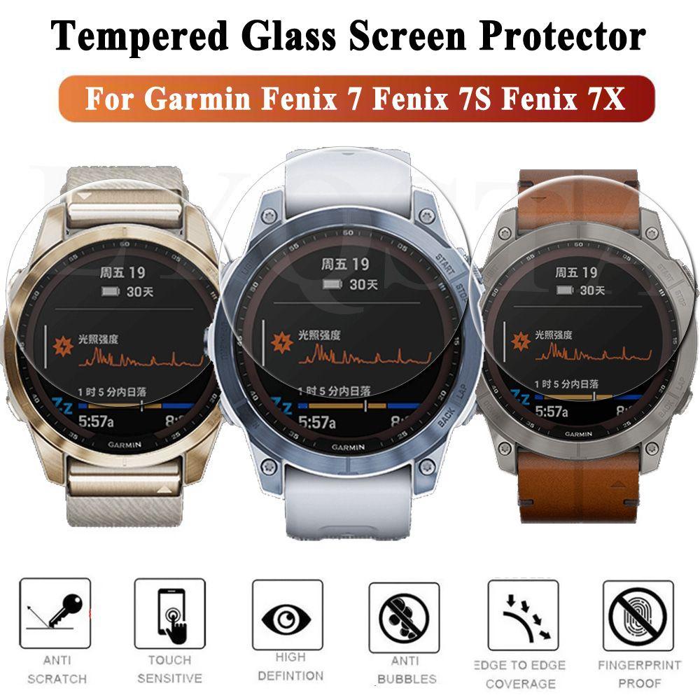 POPULAR Populer1/2/3pcs Film Pelindung Anti Gores Sidik Jari Tahan Benturan Tempered Glass Untuk Garmin Fenix7 7S 7X