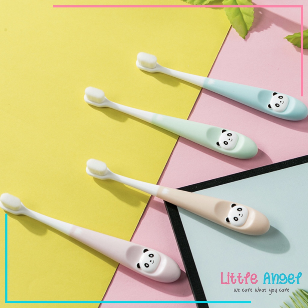 SIKAT GIGI BAYI ANAK Training Toothbrush Kids 1 tahun Karakter Panda Silicon Lembut Bulu Halus Impor