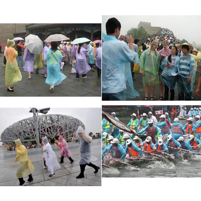 JAS HUJAN TEBAL BISA DI PAKAI Berulang / DISPOSABLE RAIN COAT TERMURAH