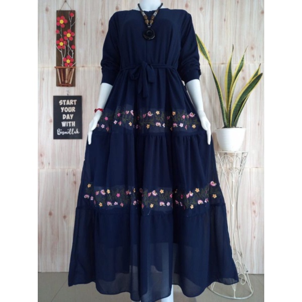 Gamis ceruty bordir