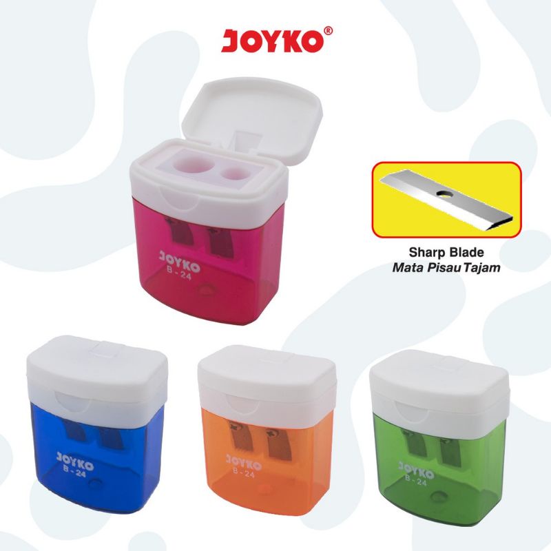 

Joyko Rautan/Sharpener/Serutan/Peruncing Pensil 2 lubang B-24. Alat Tulis Kantor/Sekolah